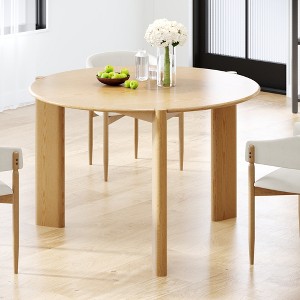 Black Round Dining Table - Modern Minimalist Style for Home Kitchen & Dining Room - 1 of 4