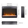 NicBex 3 Drawers Fireplace TV Stand Modern Farmhouse Entertainment Center with 24 Inch Electric Fireplace & Side Lights - image 3 of 4