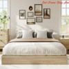 Wood Platform Bed Frame King/QUEEN/Full/ Twin-XL /Twin Size, Floor-Standing Bed Frame with Wooden Slat, Easy Assembly Natural - 2 of 4