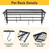 LunaLulinlk Hanging Pot Rack, Wall Mounted 2-Tier Pot and Pan Rack, Kitchen Storage Shelf with 10 S-Shaped Hooks - 3 of 4
