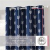 HLC.ME Arrow Printed Privacy Energy Efficient Room Darkening Grommet Window Curtain Drape Panels, Set of 2 - 2 of 4