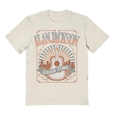 Alan Jackson Men's Good Time Short Sleeve Graphic Cotton T-shirt - Natural 2X