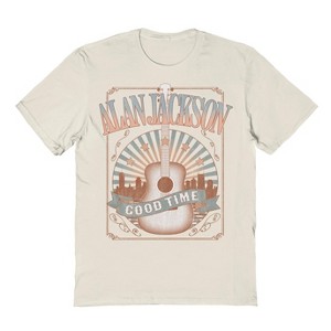 Alan Jackson Men's Good Time Short Sleeve Graphic Cotton T-shirt - Natural 2X - 1 of 3