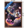 Trends International James Booker - Galaxy Space Cats Riding Donuts Framed Wall Poster Prints - 3 of 4
