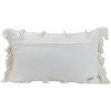 Striped Hand Woven 14x22" Decorative Cotton Throw Pillow with Hand Tied Tassels and Fringe - Foreside Home & Garden - 3 of 4