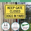 Unique Bargains Home Aluminum Reflective Keep Gate Closed Dogs in Yard Sign 2 Pcs - 3 of 4