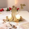 DH2206-03 Valentine Day Romantic Atmosphere Candle Holder Shooting Props Decorative Candlesticks(C) - 2 of 4