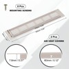 Unique Bargains Aluminum Alloy Cabinet Wardrobe Shoe Closet Rectangle Louvered Ventilation Grilles 2 Pcs - 2 of 4