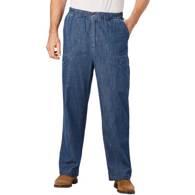 KingSize Men's Big & Tall Knockarounds Full-Elastic Waist Cargo Pants
