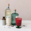 Storied Home 8 oz. Stemmed Fluted Drinking Glass, Green and Red - 3 of 4