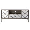 Binsprai Storage TV Stand for TVs up to 60" Silver - Aiden Lane: Mirrored, Glam Media Console - image 4 of 4