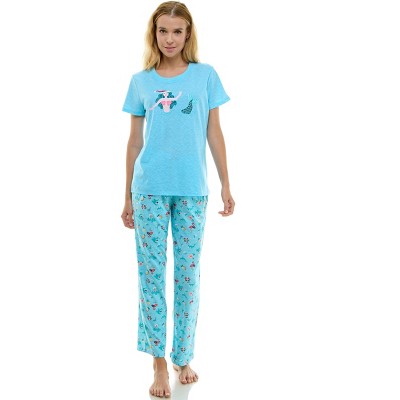 Derek Heart Christmas Family Matching Pajamas with Mermaid - Womens