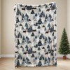 Lomsoe Christmas Throw Blanket Holiday Christmas Tree Reindeer Snowflakes Blanket Winter Soft Blanket for Couch Sofa Bed Christmas Gift. - 4 of 4