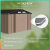 10x8FT Metal Outdoor Storage Shed, Large Steel Multipurpose Yard with Sloped Roof and Door Lock Design for Organizing Tools & Equipment in Yard,Garden - 4 of 4