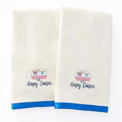 Lakeside Glamper Lifestyle Bathroom and Kitchen Hand Towels - Set of 2