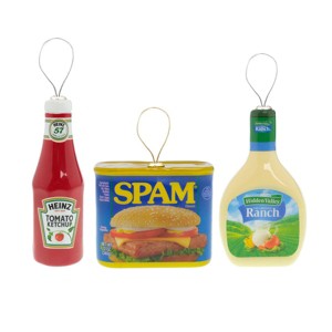 Heinz, Spam, and Hidden Valley Ranch Tree Ornaments 3ct - 1 of 4