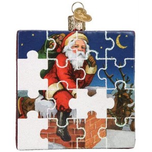 Old World Christmas Glass Blown Ornament for Christmas Tree, Santa Jigsaw Puzzle - 1 of 4
