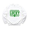 Simply Sage Market Women's Graphic Sweatshirt Checkered Lucky Shamrock - 2 of 4