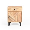 18" Solid Wood Nightstand with Storage Drawer,Modern Bedside Table for Small Spaces,Bedroom End Table-Baofuwish - 3 of 4