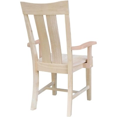 Eco-Friendly Beige Parawood Traditional Arm Chair