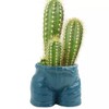 Kitcheniva Vintage Short Jeans Design Ceramic Flower Pot - 2 of 4