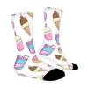 Cute Ice Cream Coke And Donuts Women Printed Crew Socks Funny Funky Socks Soft Polyester Novelty Gifts for Artists Men - 3 of 4