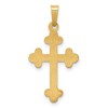 Black Bow Jewelry 14k Yellow or White Gold Small Budded Cross Pendant, 14 x 27mm - 3 of 4