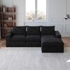 99" Corduroy Upholstered Cloud Modular L-Shaped Sectional Sofa with Chaise, Deep Seats, Neck Pillows, No Assembly Needed - 3 of 4