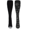 MeMoi Women's 2 Pair Pack Cotton Blend 15-20 mmHg Graduated Compression Socks - 2 of 3
