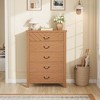 Farmhouse 5 Dresser for Bedroom, 45.2" Tall Dresser, Vertical Drawer with Storage Freestanding, Wooden Closet Storage Chest for Bedroom - 2 of 4