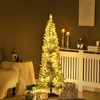 NAYSAYE 5FT Slim Noble Fir Artificial Christmas Tree with 294 Branch Tips Full Tree for Holiday Home Office Party, Green, 18"*18"*59" - 2 of 4