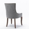 Anybear Thickened Fabric Chairs With Neutrally Toned Solid Wood Legs, Set of 2 - 4 of 4
