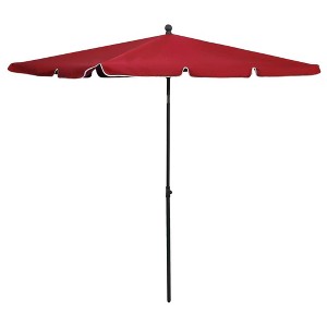vidaXL Garden Parasol with Pole 82.7"x55.1" Bordeaux Red - 1 of 4