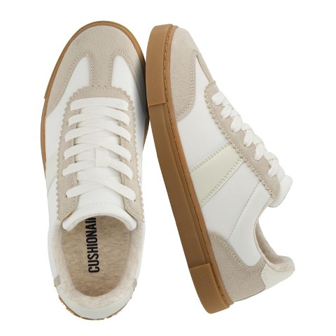 Женские кроссовки CUSHIONAIRE Balance Womens Sneakers, Casual Tennis Shoes for Women with Memory Foam and Slip Resistant Outsole, Ivory 8