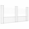 vidaXL U-shape Gabion Basket with 3 Posts Iron 102.4 in.x7.9 in.x59.1 in. - 2 of 4