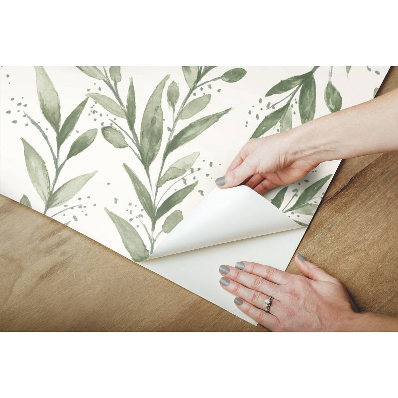 RoomMates Olive Branch Olive Magnolia Home Wallpaper Green, 4 of 14