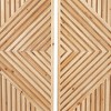 Set of 2 Wood Geometric Carved Wall Decors Brown - Olivia & May: Bohemian Style, Vertical Orientation - 4 of 4