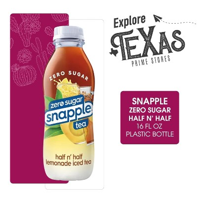 Snapple Zero 16-Pack of Half And Half All Natural Iced Tea Gluten Free 16.0 Fl Oz Plastic Bottle Zero Half And Half