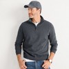 Lands' End Men's Long Sleeve Fine Gauge Cotton Quarter Zip Sweater - 4 of 4