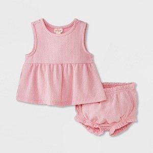 Baby Girls' Ribbed Tank Set - Cat & Jack™ - 1 of 4