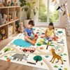 Machine Washable Kids Play Mat Cute Animals Rug with Non-Slip Backing Educational Low Pile Floor Carpet for Children Nursery Playroom Toddler Room - 4 of 4