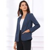 INSPIRE CHIC Women's V Neck Single Button Long Sleeve Back Slip Lightweight Work Business Blazers - 4 of 4