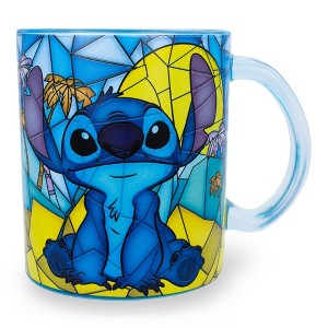 Silver Buffalo Disney Lilo & Stitch Mosaic Glass Coffee Mug | Holds 18 Ounces - 1 of 4