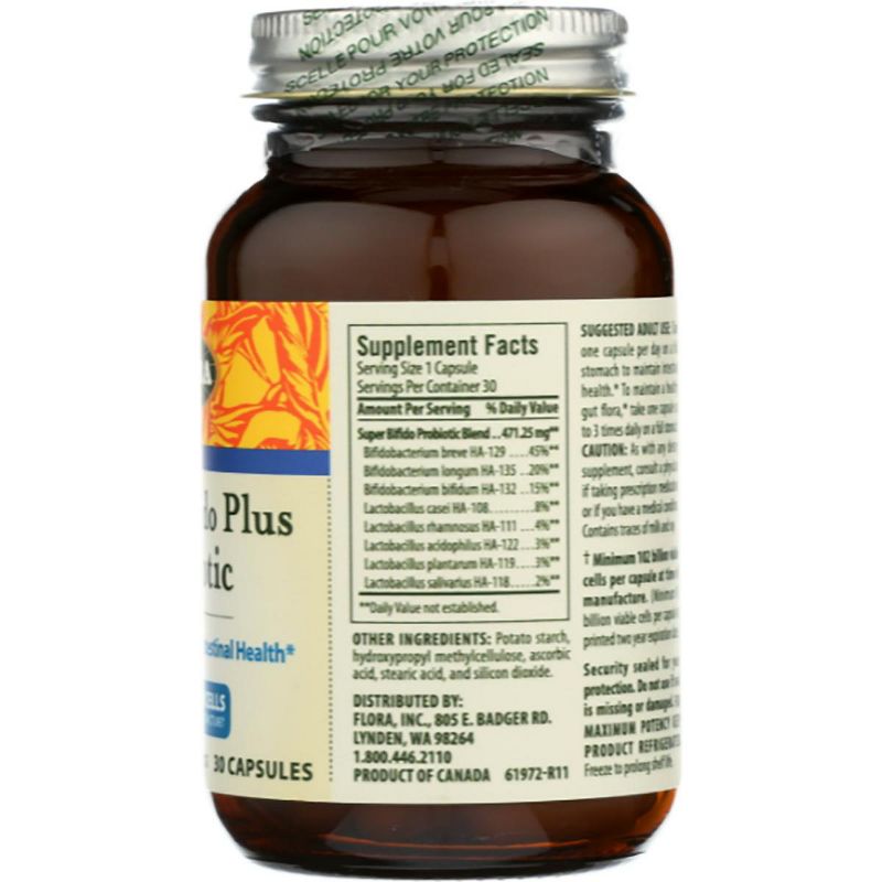 Flora Probiotics Super Bifido Plus Probiotic 102 Billion CFU - 30 Capsules, 2 of 4