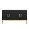 Sideboard Buffet Cabinet, Kitchen Pantry Storage Cabinet With 2 Adjustable Shelves, Metal Legs And Rectangular Handle - 2 of 4