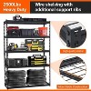 Heavy Duty Garage Wall Shelving with Hooks,Storage Shelve(Black, 2 Pack) - 4 of 4