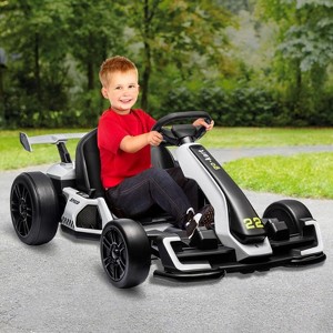24V 7.5 Mph Electric Go Kart,Go Kart Electric Drift Kart Car with Adjustable Seat,300W Strong Motor, Drift/Sport Mode,Eva Tire - 1 of 4
