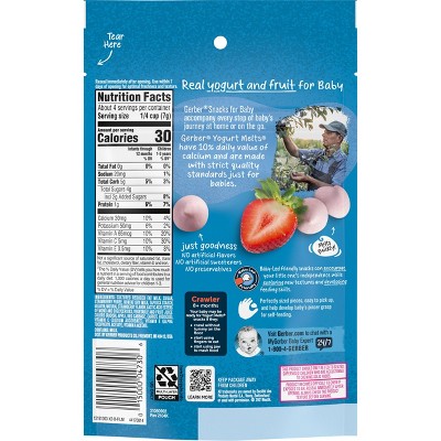 Gerber Yogurt Melts Strawberry Freeze-Dried Yogurt Snack - 1oz_1