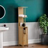 Evideco French Home Goods Slim Storage Cabinet Freestanding Bathroom Organizer with Shelves and Magnetic Door - 2 of 4