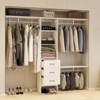 96" Walk in Closet System, 8FT Closet Organizer with 3 Adjustable Shelf Towers and Expandable Hanging Rods, Built-In Garment Rack, Max Load 1000 LBS - 2 of 4